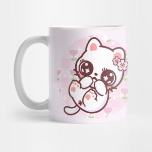 cute white neko Mug